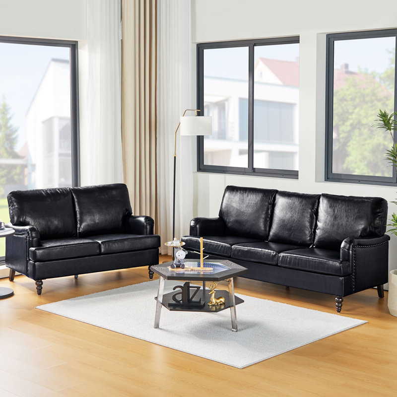 Alcott Hill® 2 Piece Faux Leather Living Room Set Wayfair